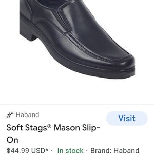 Soft Stags slip on 8.5w men's dress shoes